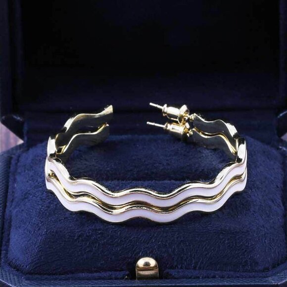 Vintage Fashion Bohemia Acrylic Hoop Earrings For Women, FB16FA1162 - Picture 1 of 4